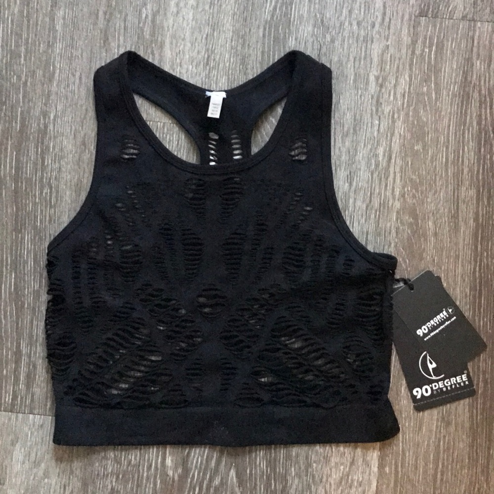 90 degree - Textured Seamless Crop Top